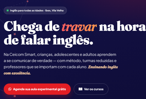 Prévia real de um site feito pela Vitria